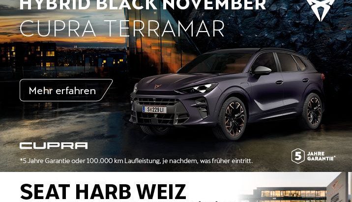 Black November CUPRA Terramar e-Hybrid